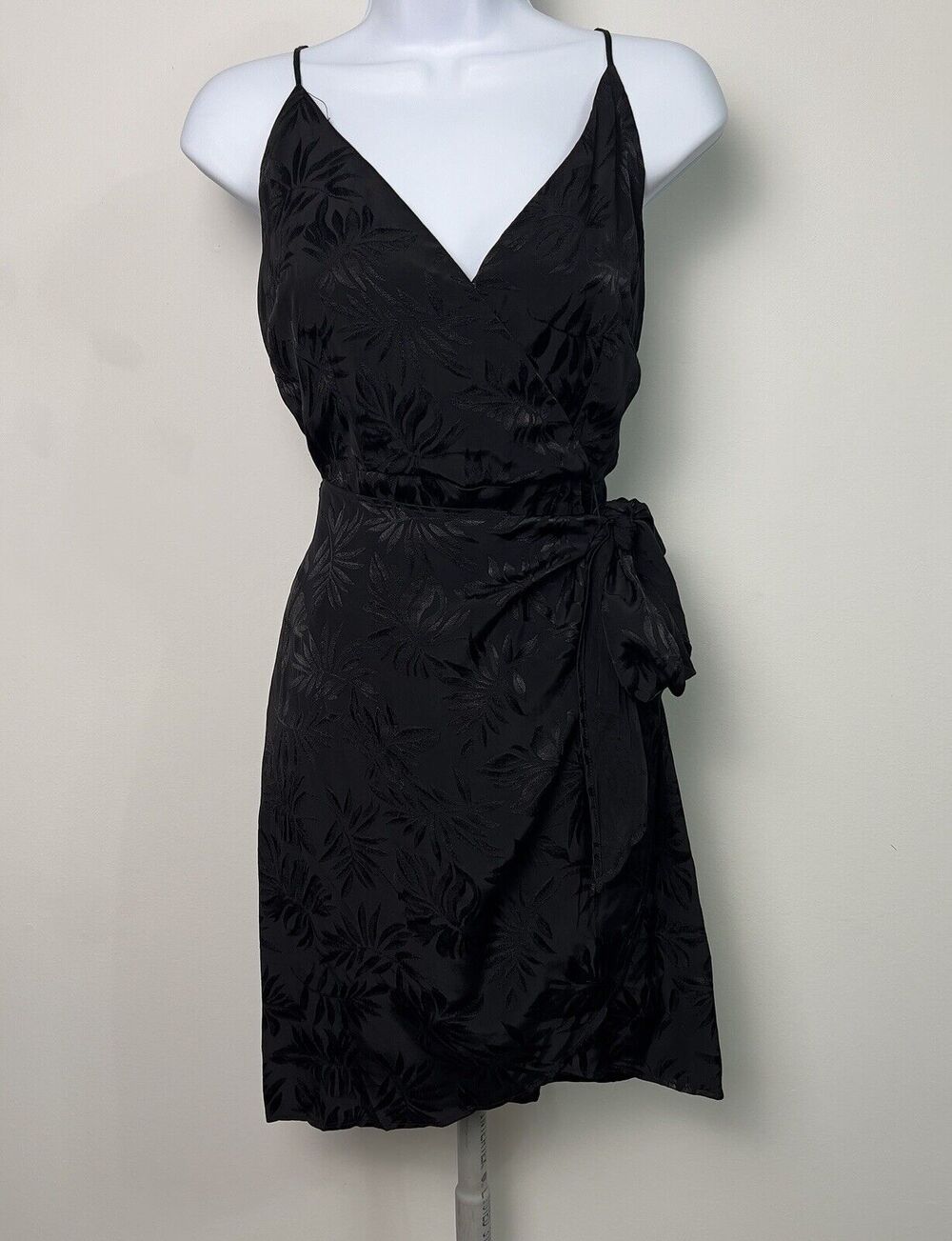 Steve Madden Size 6 Georgina Satin Mini Dress Black Sleeveless NWT